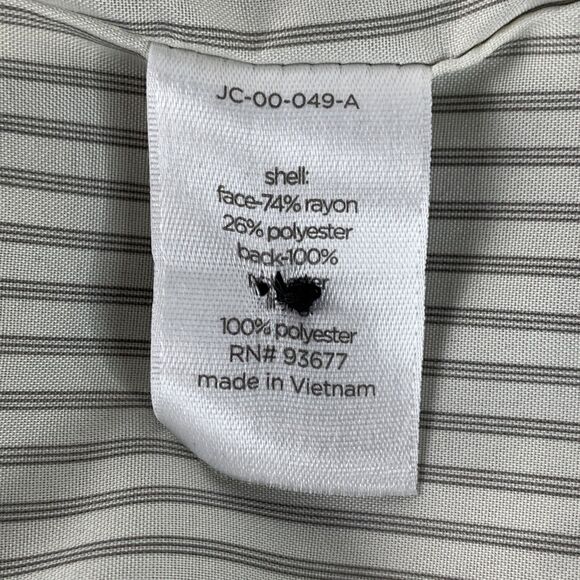 JCP JC Penny Womens One Button Blazer Sz Large Gray Padded Lined Office Workwear - Picture 9 of 10